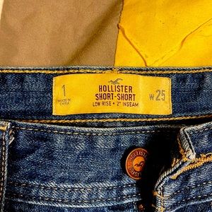 Hollister, Jean shorts size 1 waist 25 lace flower trimming